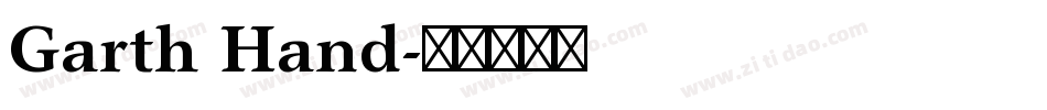 Garth Hand字体转换